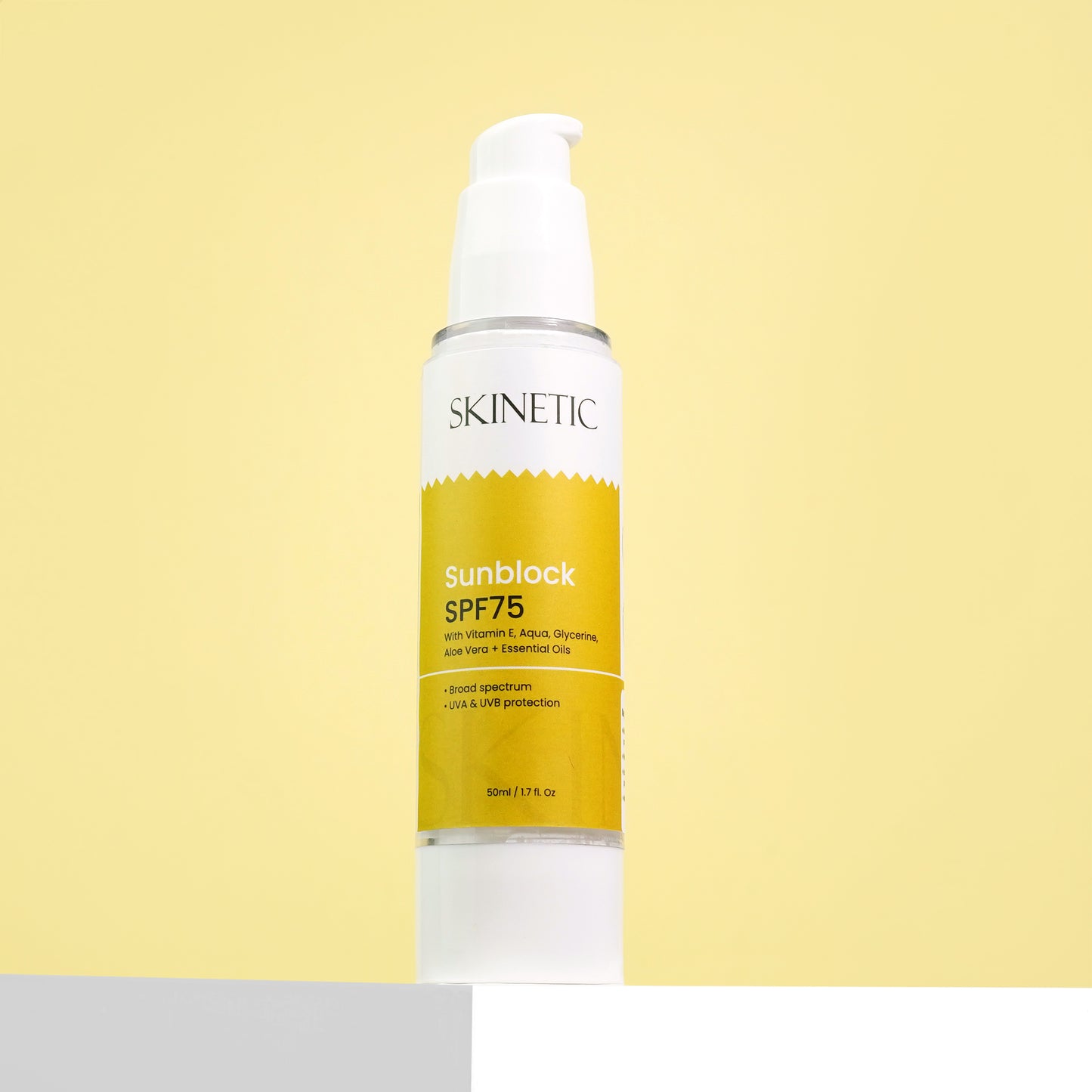 ☀️ Skinetic Shield Sunblock SPF 75 – With Vitamin E, Aloe Vera & Essential Oils