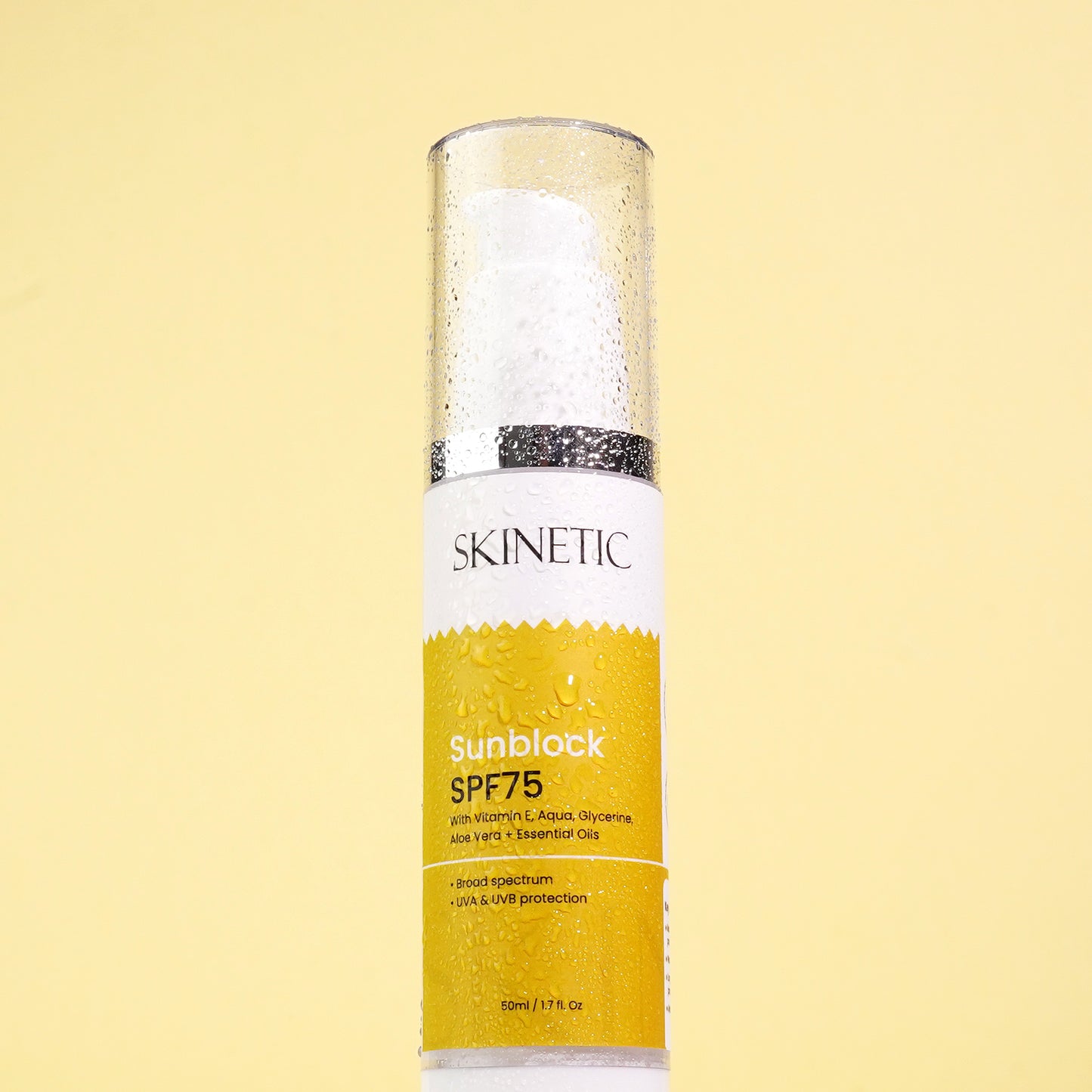 ☀️ Skinetic Shield Sunblock SPF 75 – With Vitamin E, Aloe Vera & Essential Oils