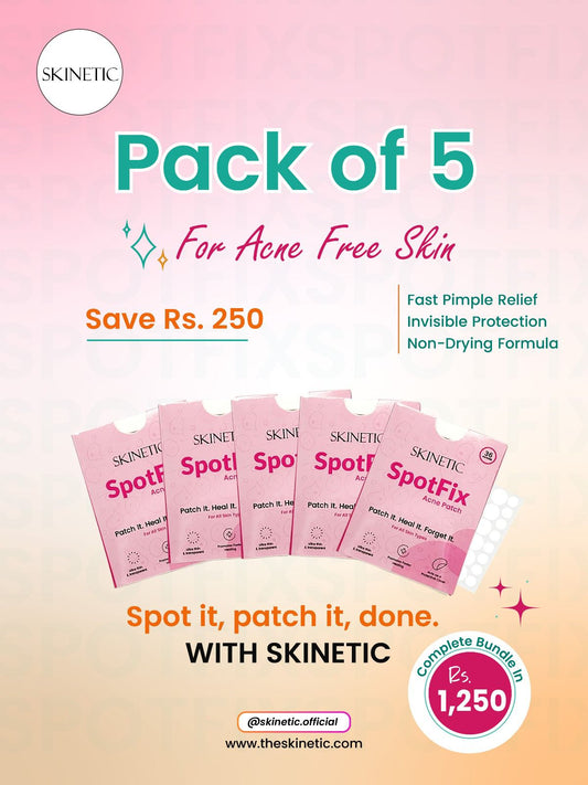 SpotFix Acne Patches - 36 Patches (Pack of 5)